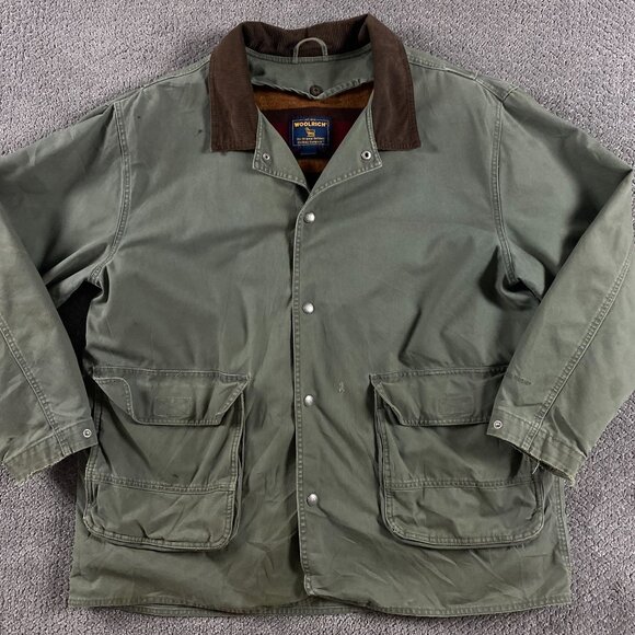 Woolrich Other - Woolrich Barn Chore Coat Jacket Men's 2XL Green Cotton Distressed Field Canvas